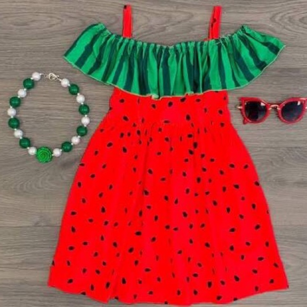 Cold Shoulder Watermelon Dress